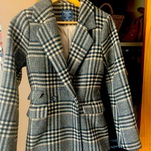 Abercrombie and Fitch plaid wool blazer size XS